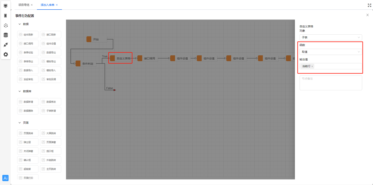 自定义表格组件