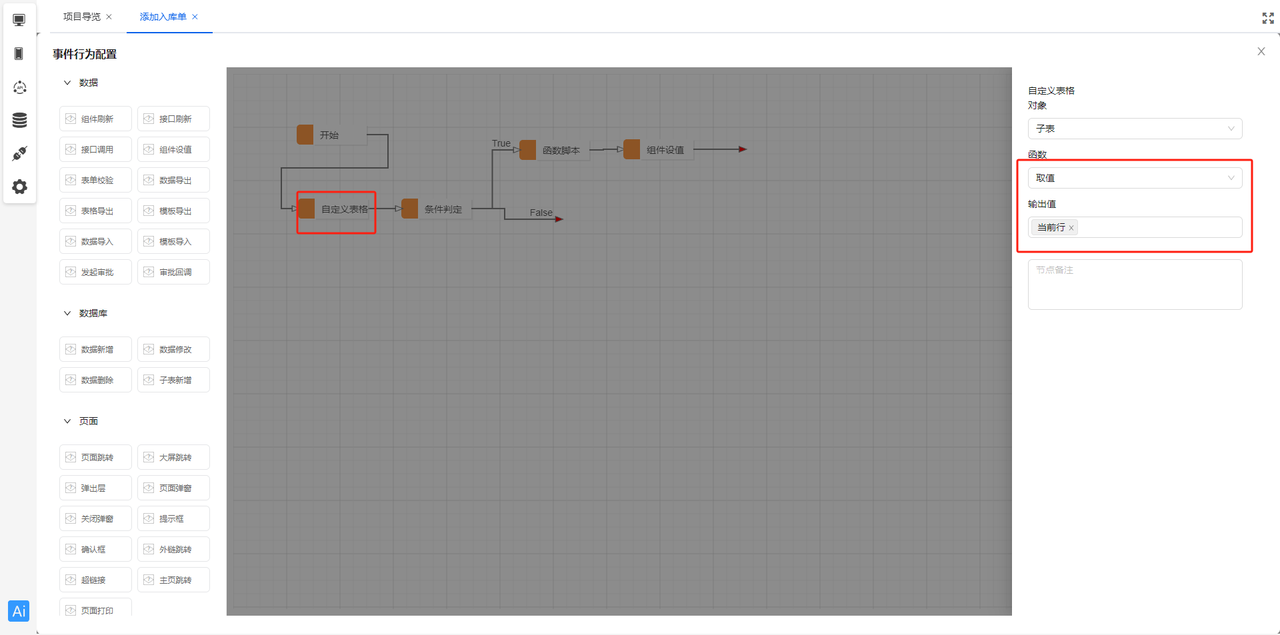 自定义表格组件